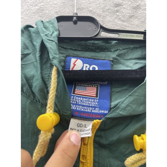 Vintage 90s GREEN BAY Packers Sz GD/L NFL PRO PLAYER Windbreaker JACKET - Picture 3 of 8